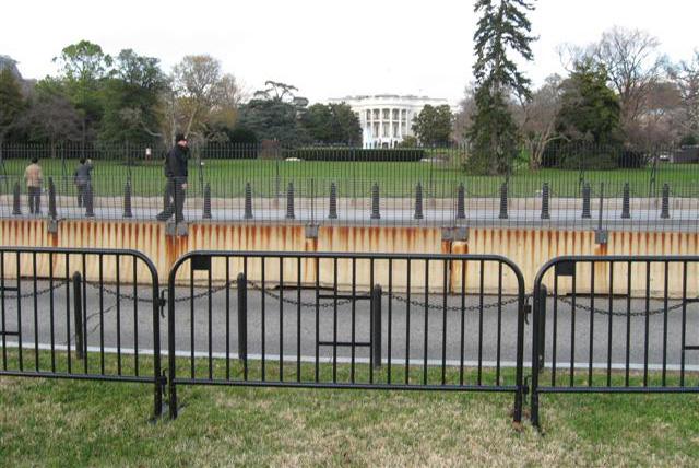 E Street security barriers